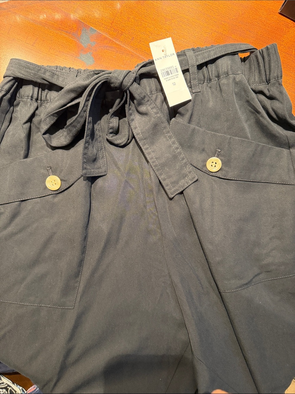 Brand New Ann Taylor Women’s Cargo Drawstring Pants - Black. High Rise.